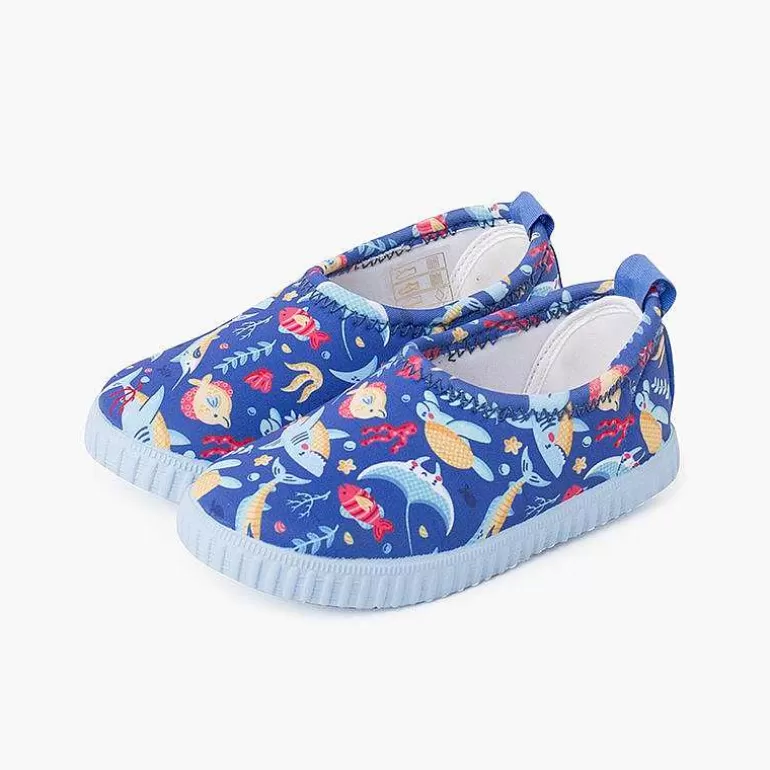 Clearance Neoprene Type Closed Trainers With Drawings Girls Jelly Sandals And Beachwear