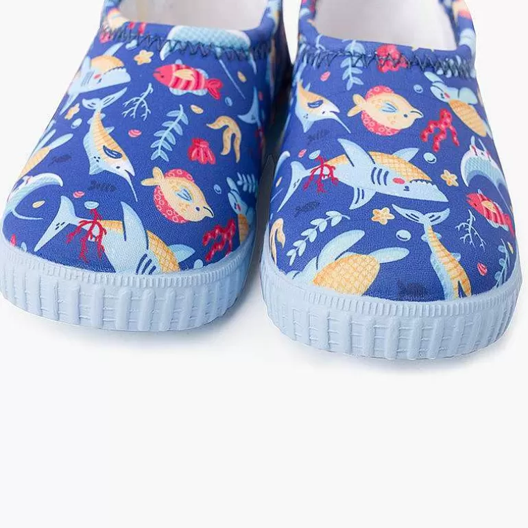 Clearance Neoprene Type Closed Trainers With Drawings Girls Jelly Sandals And Beachwear