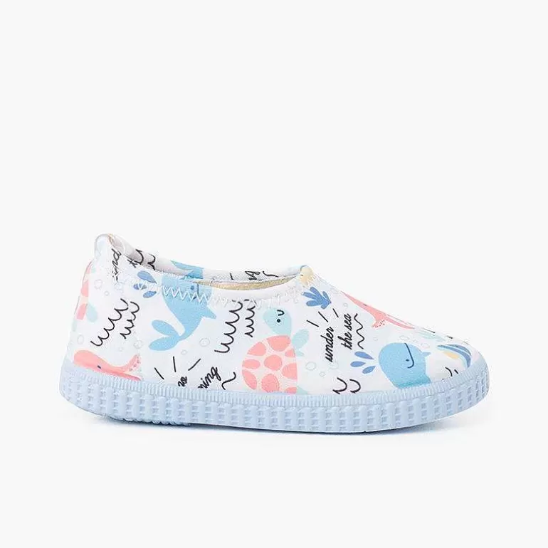 Clearance Neoprene Type Closed Trainers With Drawings Girls Jelly Sandals And Beachwear