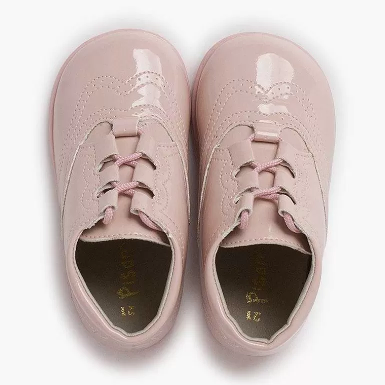 Cheap Patent Type Lace-Up Oxford Booties Girls Lace Up Oxfords