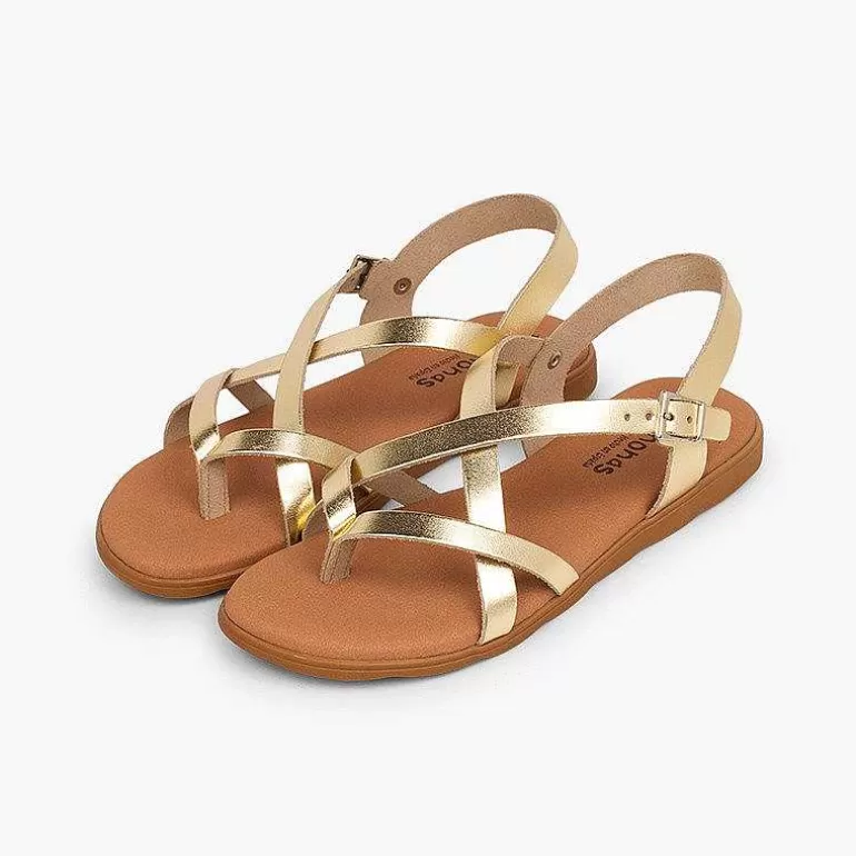 Discount Roman Sandals With Metallic Straps For Women And Girls Girls Sandals
