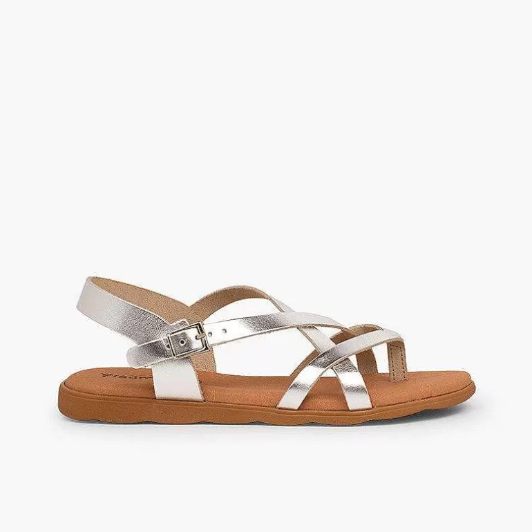 Discount Roman Sandals With Metallic Straps For Women And Girls Girls Sandals