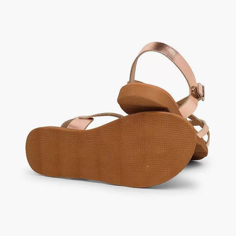 Discount Roman Sandals With Metallic Straps For Women And Girls Girls Sandals