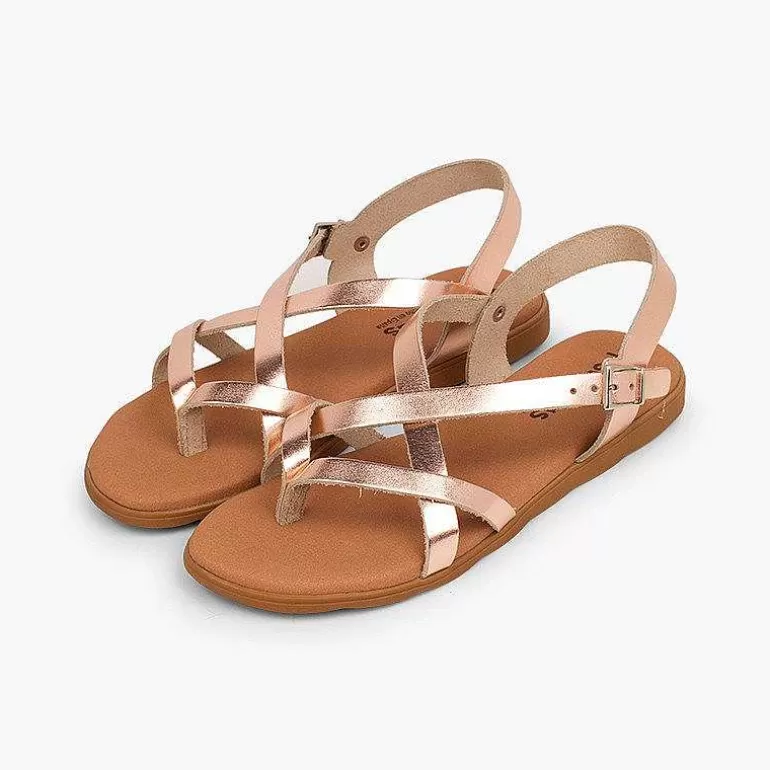Discount Roman Sandals With Metallic Straps For Women And Girls Girls Sandals
