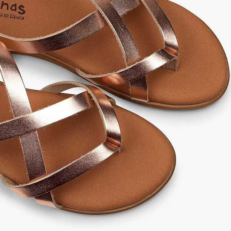 Discount Roman Sandals With Metallic Straps For Women And Girls Girls Sandals