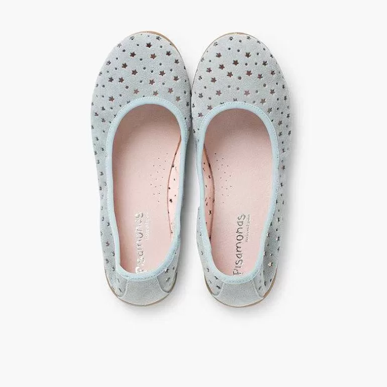 Cheap Suede Ballet Pumps With Elastic And Star Punch Hole Detail Women Ballet Pumps And Flats