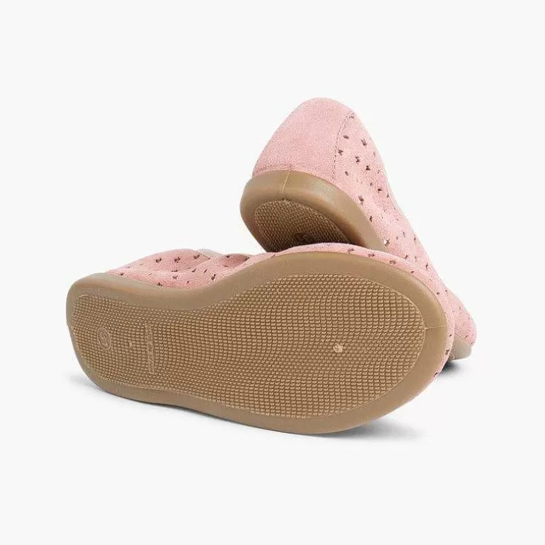 Cheap Suede Ballet Pumps With Elastic And Star Punch Hole Detail Women Ballet Pumps And Flats