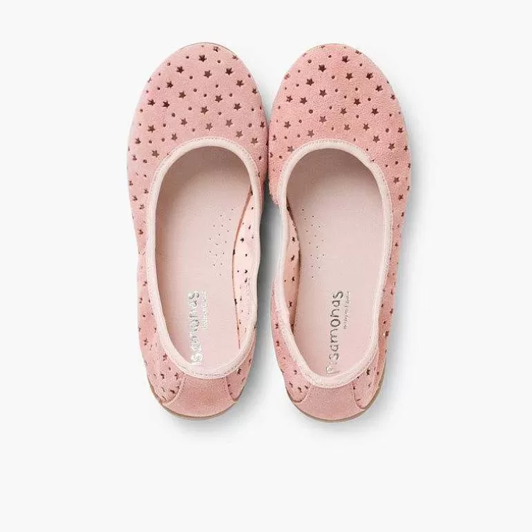 Cheap Suede Ballet Pumps With Elastic And Star Punch Hole Detail Women Ballet Pumps And Flats
