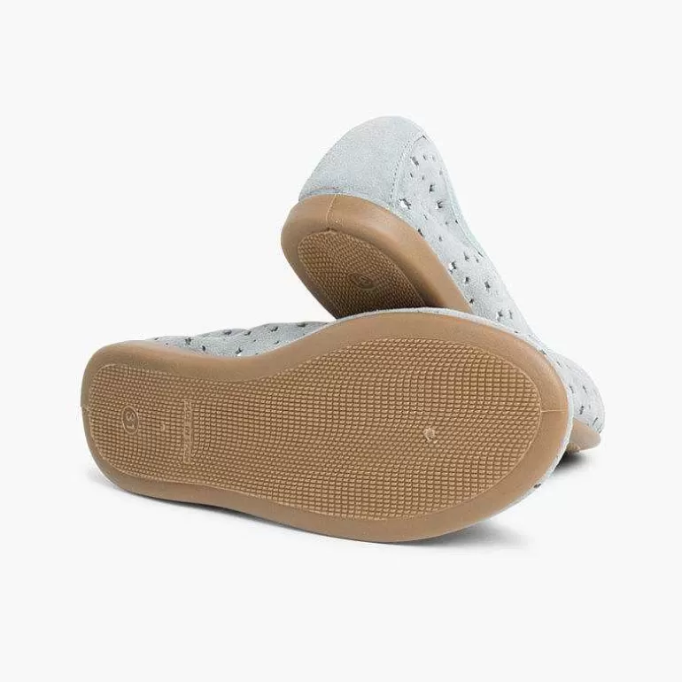 Cheap Suede Ballet Pumps With Elastic And Star Punch Hole Detail Women Ballet Pumps And Flats