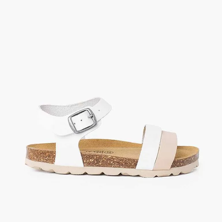 Shop Two-Color Strappy Sandal With Ergonomic Bio Sole Girls Sandals