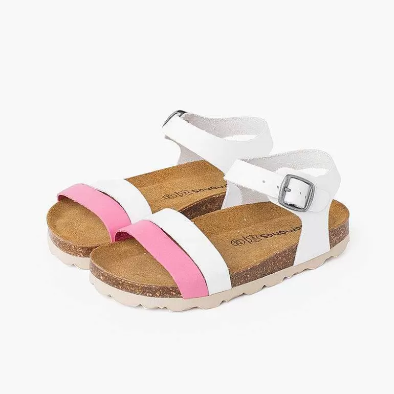 Shop Two-Color Strappy Sandal With Ergonomic Bio Sole Girls Sandals