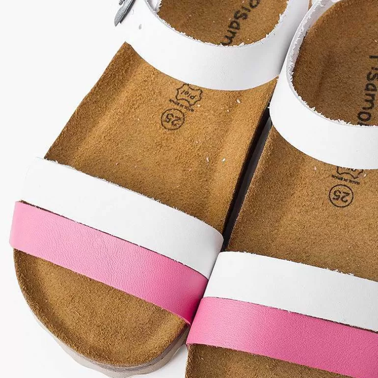 Shop Two-Color Strappy Sandal With Ergonomic Bio Sole Girls Sandals