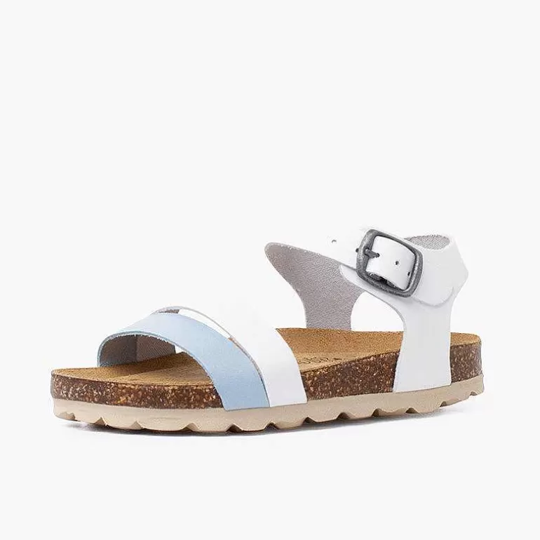 Shop Two-Color Strappy Sandal With Ergonomic Bio Sole Girls Sandals