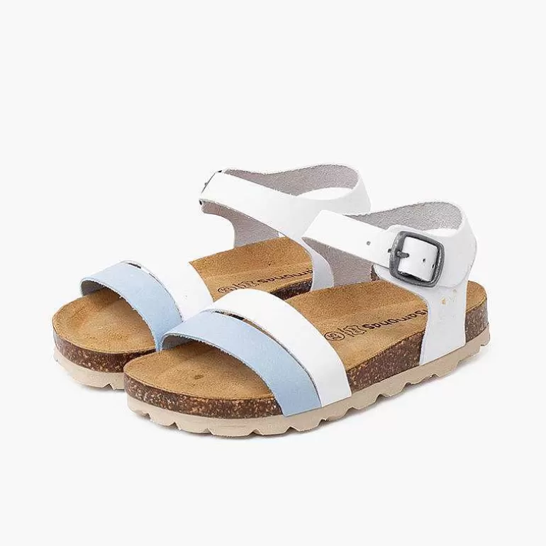 Shop Two-Color Strappy Sandal With Ergonomic Bio Sole Girls Sandals