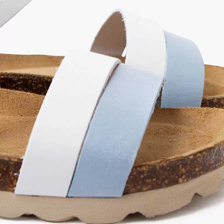 Shop Two-Color Strappy Sandal With Ergonomic Bio Sole Girls Sandals