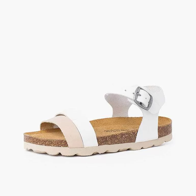 Shop Two-Color Strappy Sandal With Ergonomic Bio Sole Girls Sandals