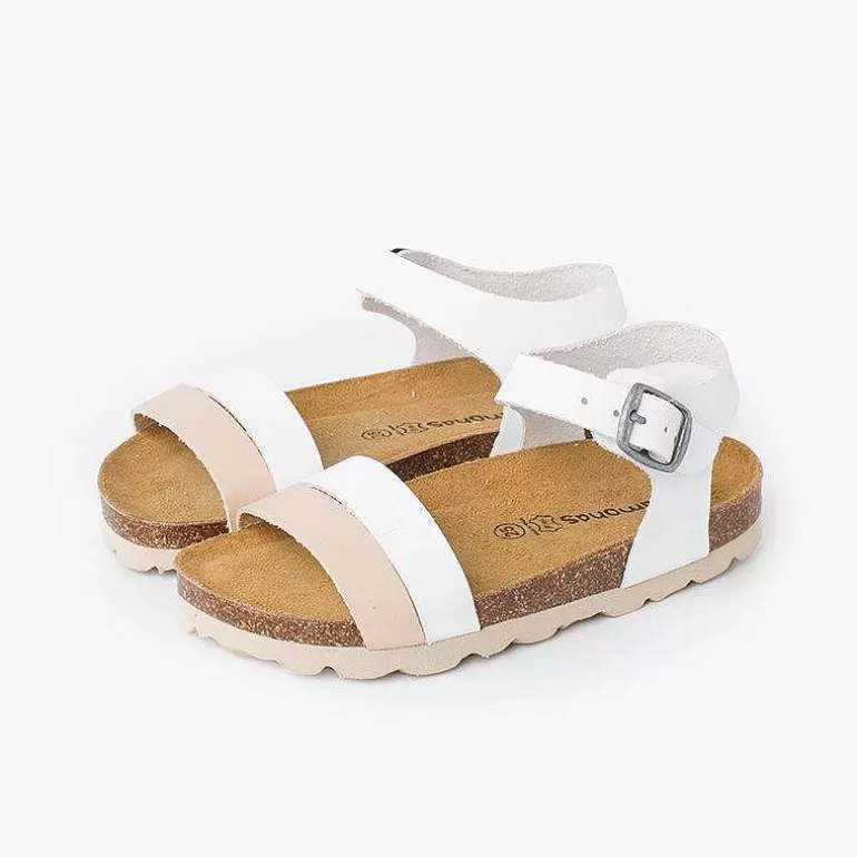 Shop Two-Color Strappy Sandal With Ergonomic Bio Sole Girls Sandals