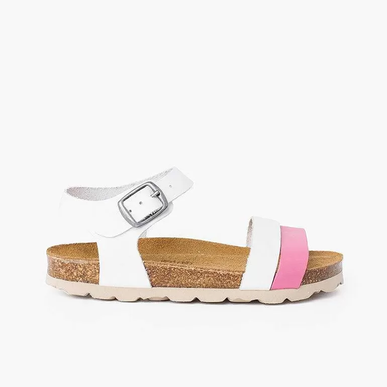 Shop Two-Color Strappy Sandal With Ergonomic Bio Sole Girls Sandals