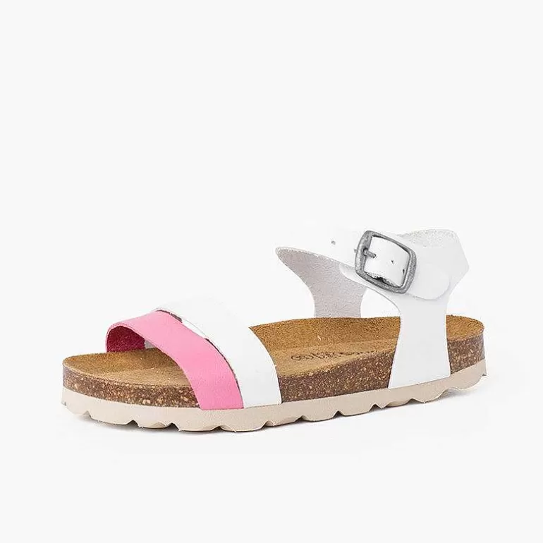 Shop Two-Color Strappy Sandal With Ergonomic Bio Sole Girls Sandals