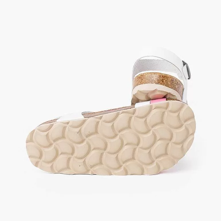 Shop Two-Color Strappy Sandal With Ergonomic Bio Sole Girls Sandals