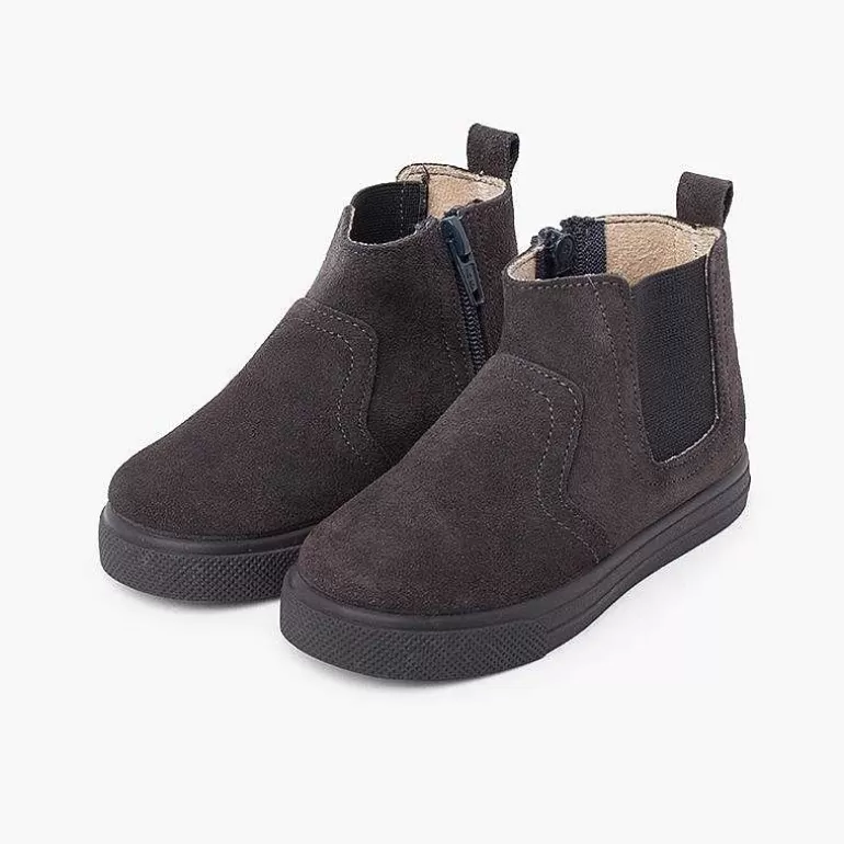 Sale Wide Sole Boots With Zip And Elastic For Kids Girls Boots